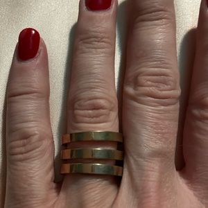 Michael Kors rose gold color ring. Three tiered.